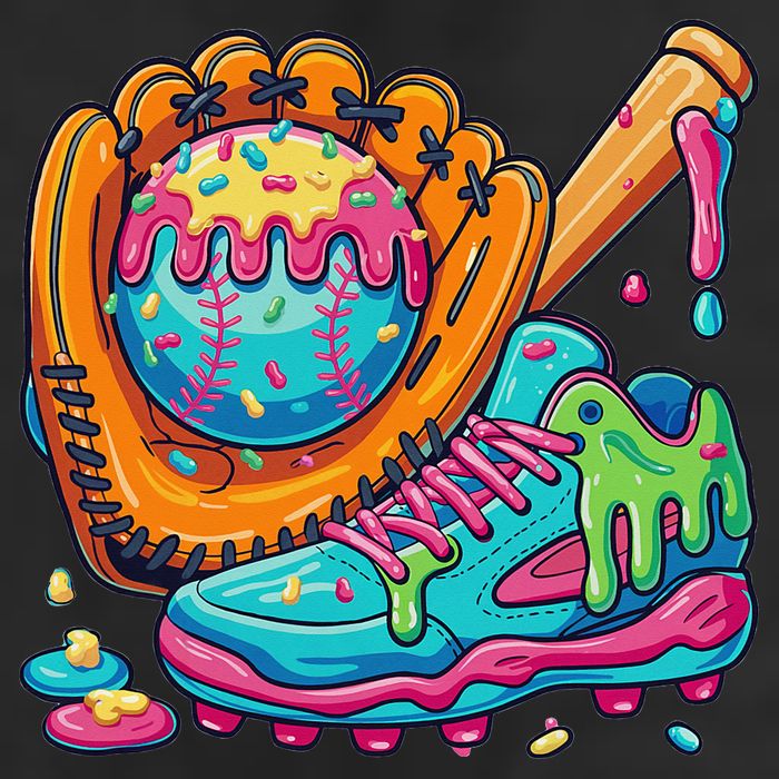 Ice Cream Drip Baseball Stuff Baseball Drip For Golf Towel