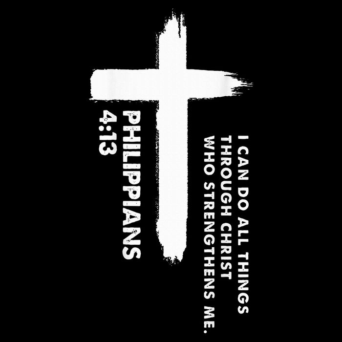 I Can Do All Things Through Christ Front And Back Print Drawstring Bag