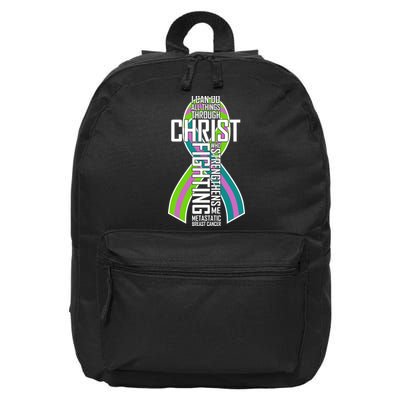 I Can Do All Things Through Christ Metastatic Breast Cancer 16 in Basic Backpack