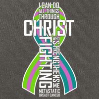 I Can Do All Things Through Christ Metastatic Breast Cancer Cotton Canvas Backpack