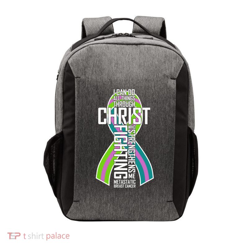 I Can Do All Things Through Christ Metastatic Breast Cancer Vector Backpack