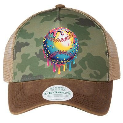 Ice Cream Drip Baseball Stuff Baseball Drip  Legacy Tie Dye Trucker Hat