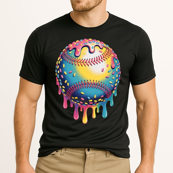 Ice Cream Drip Baseball Stuff Baseball Drip  Cooling Performance Crew T-Shirt