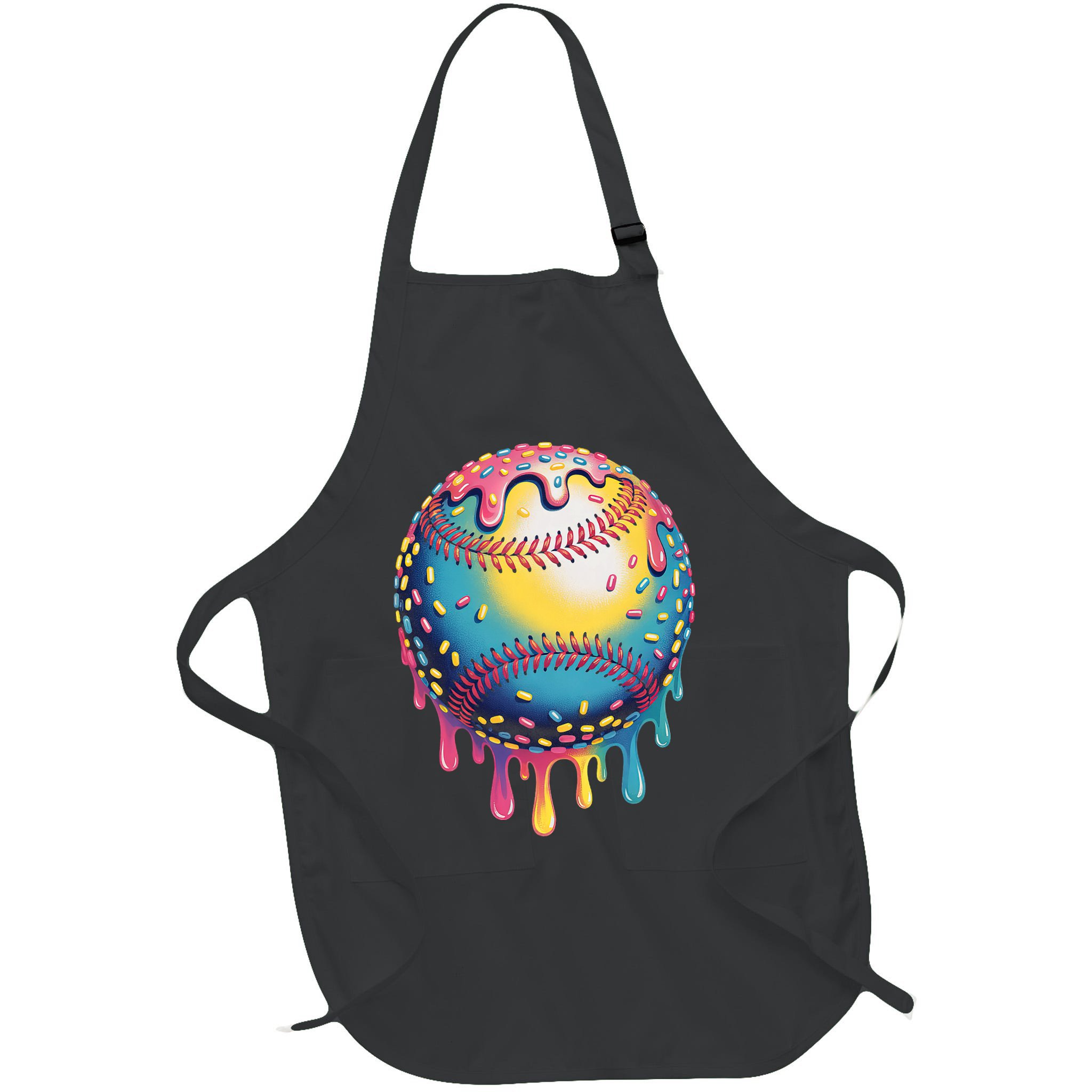 Ice Cream Drip Baseball Stuff Baseball Drip  Apron