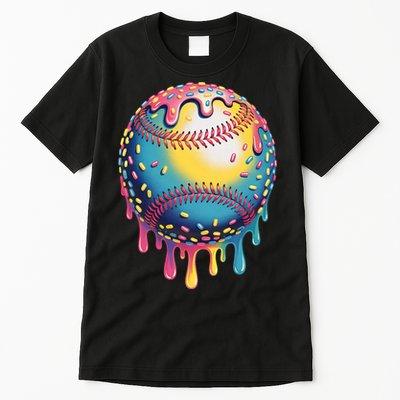 Ice Cream Drip Baseball Stuff Baseball Drip  Tall T-Shirt