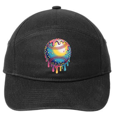 Ice Cream Drip Baseball Stuff Baseball Drip  7-Panel Snapback Hat