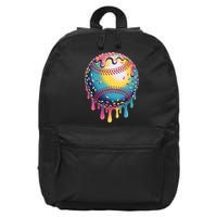 Ice Cream Drip Baseball Stuff Baseball Drip  16 in Basic Backpack