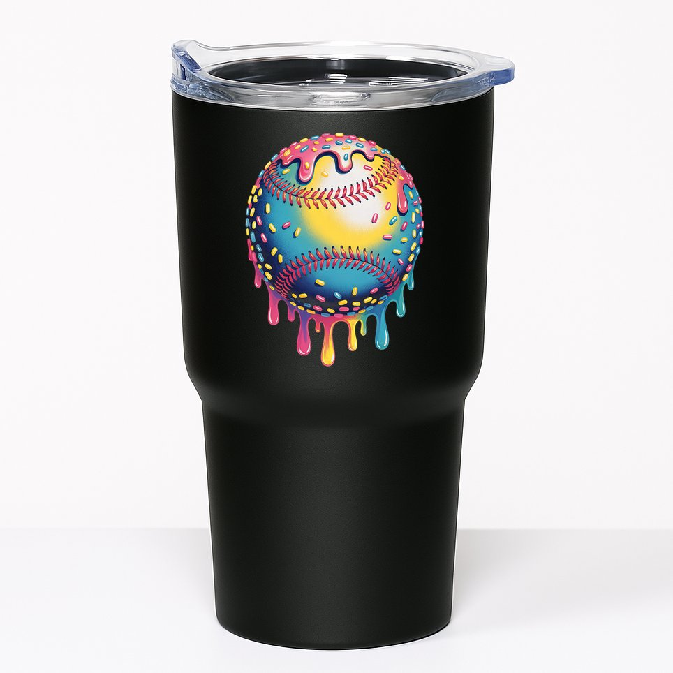 Ice Cream Drip Baseball Stuff Baseball Drip  Tumbler