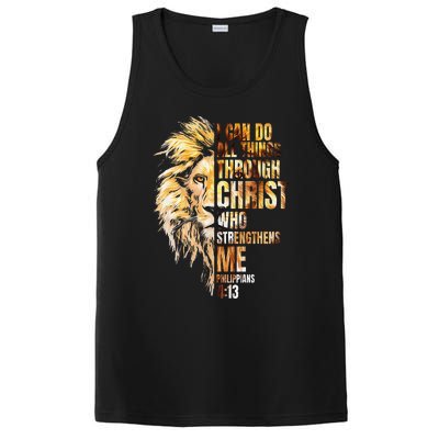 I Can Do All Things Through Christ Lion Faith PosiCharge Competitor Tank