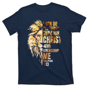 I Can Do All Things Through Christ Lion Faith T-Shirt