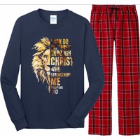 I Can Do All Things Through Christ Lion Faith Long Sleeve Pajama Set