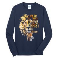 I Can Do All Things Through Christ Lion Faith Tall Long Sleeve T-Shirt