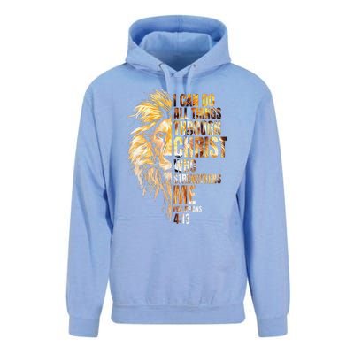 I Can Do All Things Through Christ Lion Faith Unisex Surf Hoodie