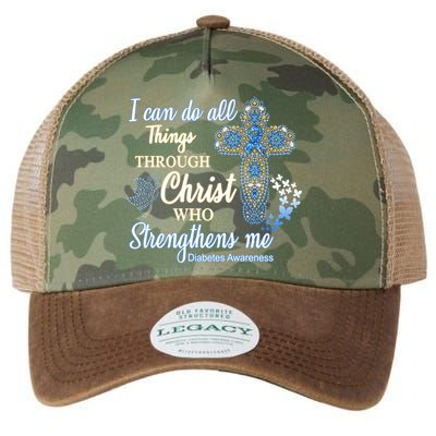 I Can Do All Things Through Christ Who Strengthens Me Diabetes Awareness Legacy Tie Dye Trucker Hat
