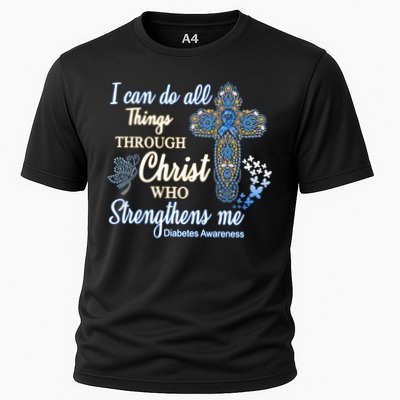 I Can Do All Things Through Christ Who Strengthens Me Diabetes Awareness Performance Shirt