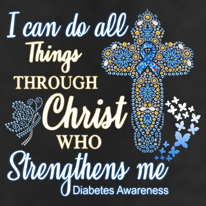 I Can Do All Things Through Christ Who Strengthens Me Diabetes Awareness 11oz C Handle Ceramic Mug