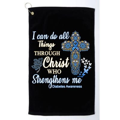 I Can Do All Things Through Christ Who Strengthens Me Diabetes Awareness Golf Towel
