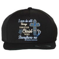 I Can Do All Things Through Christ Who Strengthens Me Diabetes Awareness Wool Snapback Cap