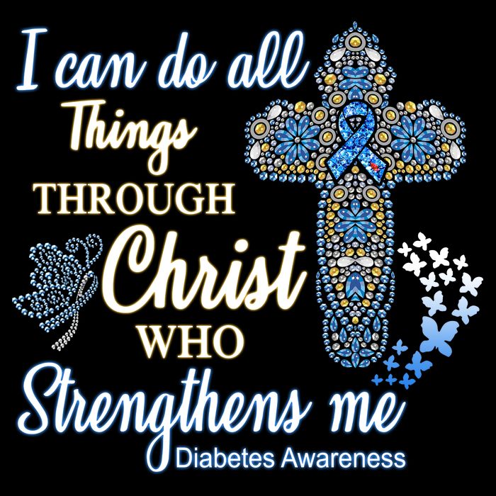 I Can Do All Things Through Christ Who Strengthens Me Diabetes Awareness Wool Snapback Cap