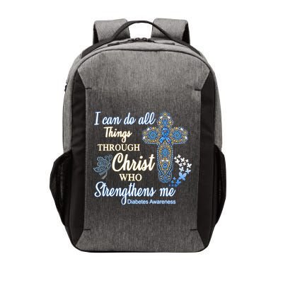I Can Do All Things Through Christ Who Strengthens Me Diabetes Awareness Vector Backpack