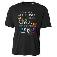 I Can Do All Things Through Christ Butterfly Cooling Performance Crew T-Shirt