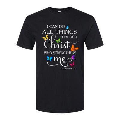 I Can Do All Things Through Christ Butterfly Softstyle CVC T-Shirt