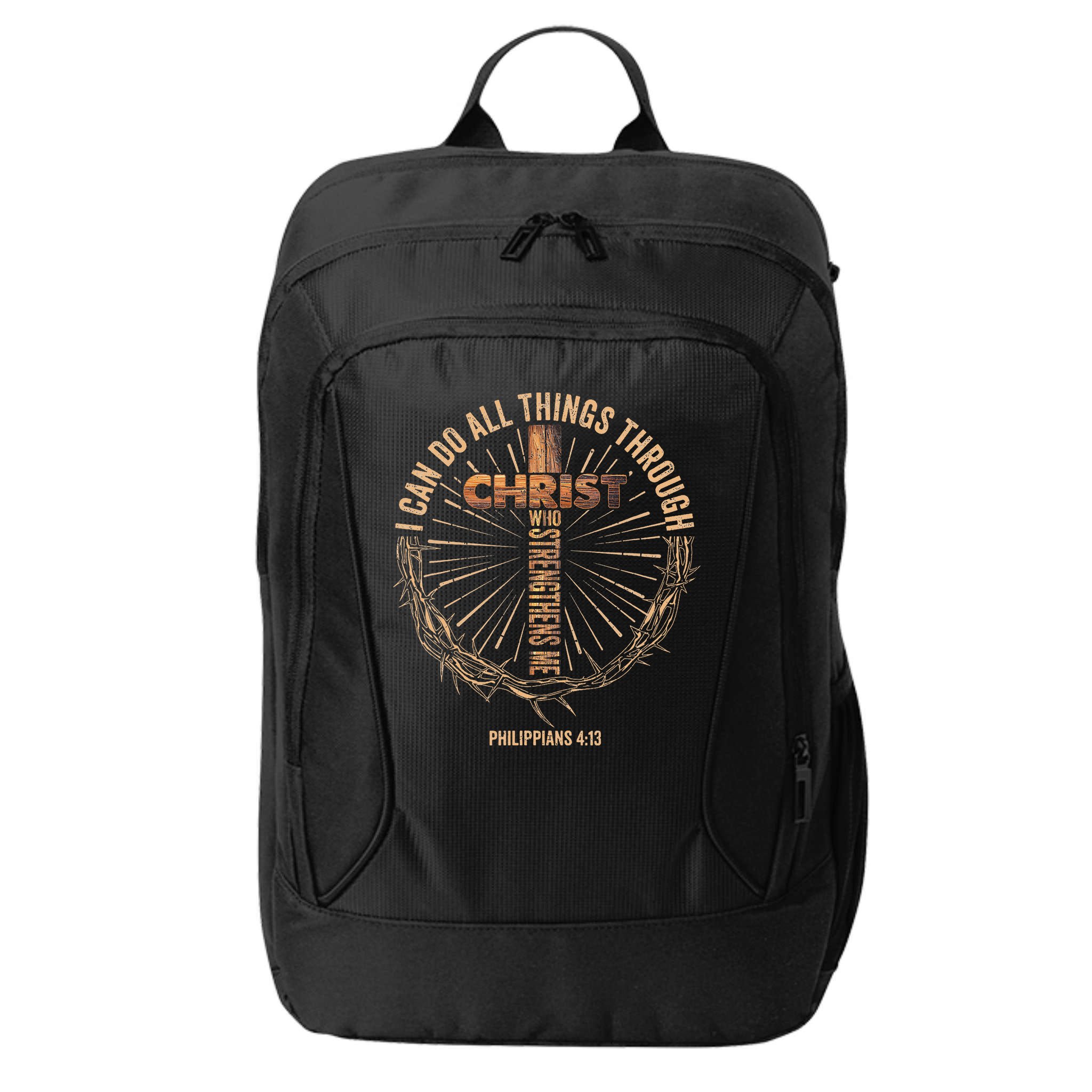 I Can Do All Things Through Christ Jesus Christian City Backpack