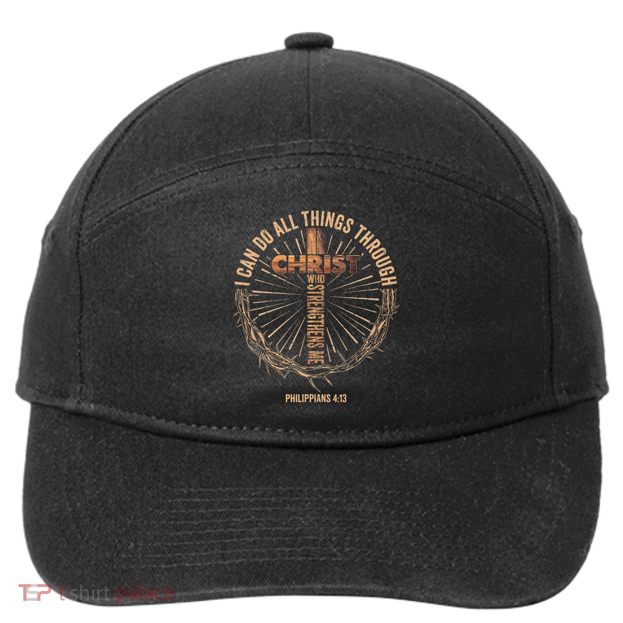 I Can Do All Things Through Christ Jesus Christian 7-Panel Snapback Hat
