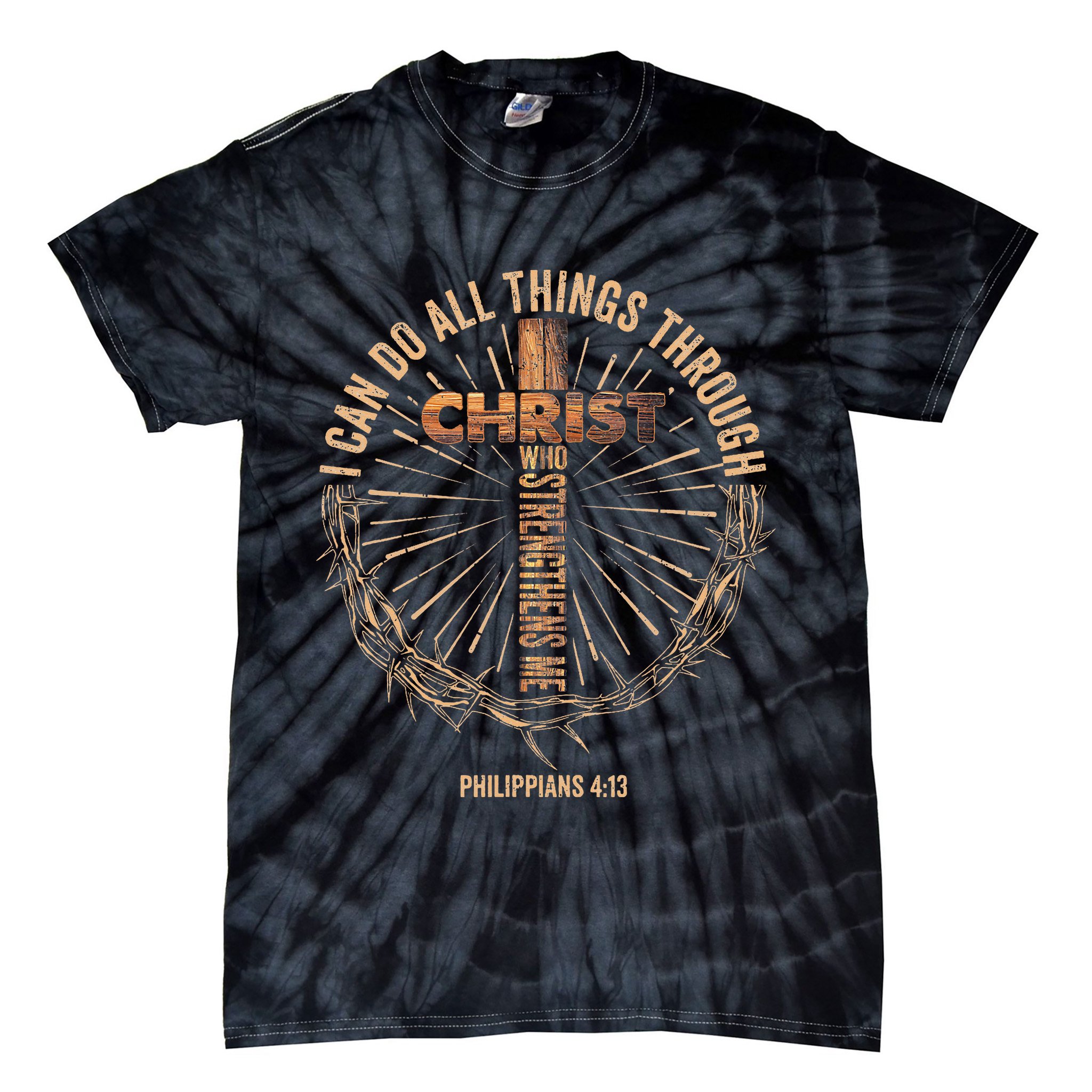 I Can Do All Things Through Christ Jesus Christian Tie-Dye T-Shirt
