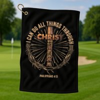 I Can Do All Things Through Christ Jesus Christian Golf Towel
