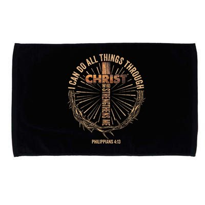 I Can Do All Things Through Christ Jesus Christian Microfiber Hand Towel