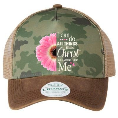 I Can Do All Things Through Christ Who Strengthens Me Bible Cute Gift Legacy Tie Dye Trucker Hat