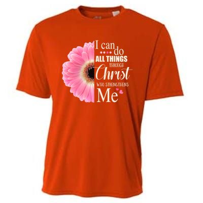 I Can Do All Things Through Christ Who Strengthens Me Bible Cute Gift Cooling Performance Crew T-Shirt