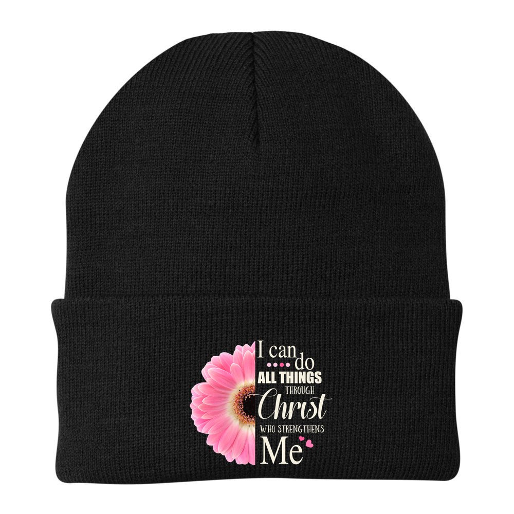 I Can Do All Things Through Christ Who Strengthens Me Bible Cute Gift Beanie
