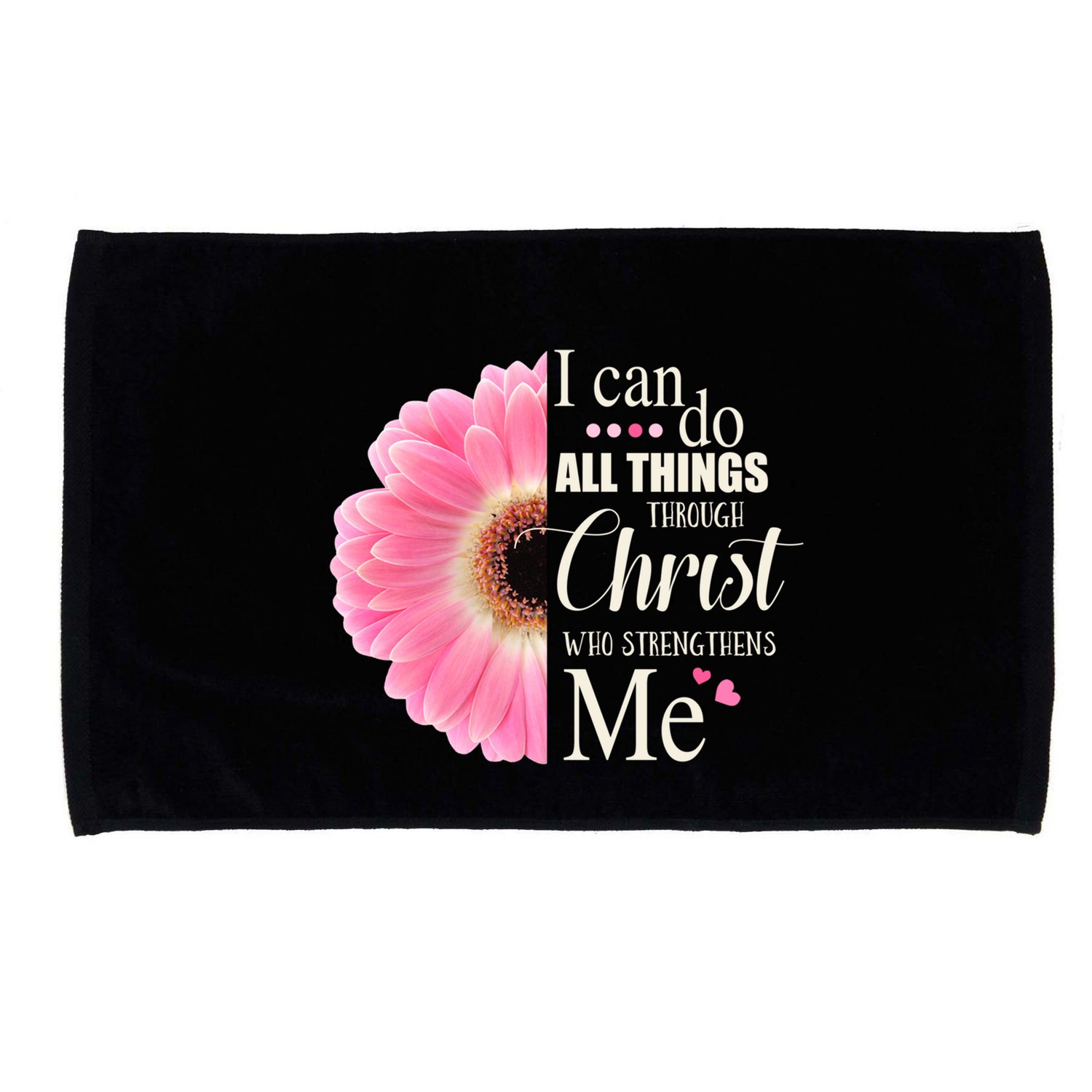 I Can Do All Things Through Christ Who Strengthens Me Bible Cute Gift Microfiber Hand Towel