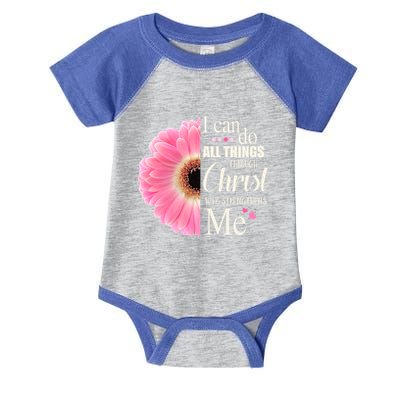 I Can Do All Things Through Christ Who Strengthens Me Bible Cute Gift Infant Baby Jersey Bodysuit