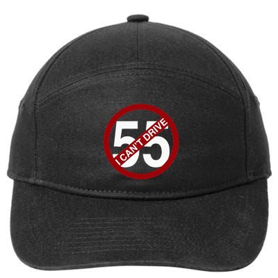 I CanT Drive 55 Funny Gift Red Logo 7-Panel Snapback Hat