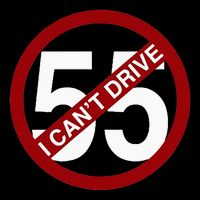 I CanT Drive 55 Funny Gift Red Logo Drawstring Bag