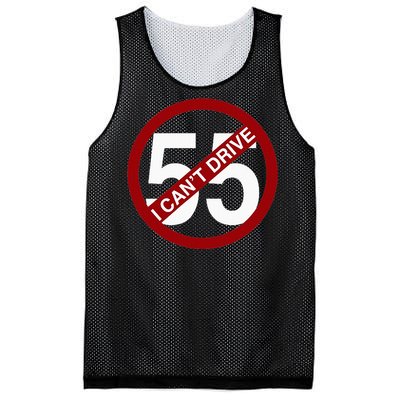 I CanT Drive 55 Funny Gift Red Logo Mesh Reversible Basketball Jersey Tank