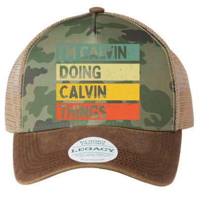 IM Calvin Doing Calvin Things Funny Personalized Quote Legacy Tie Dye Trucker Hat