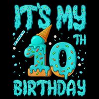 Ice Cream Drip 10th Birthday 10 Years Old Birthday City Backpack