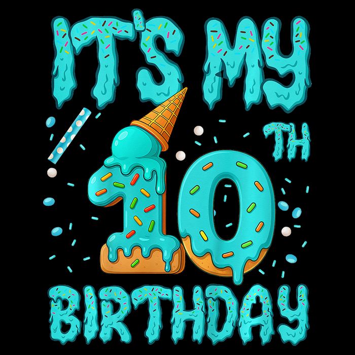 Ice Cream Drip 10th Birthday 10 Years Old Birthday City Backpack