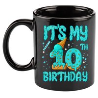 Ice Cream Drip 10th Birthday 10 Years Old Birthday 11oz C Handle Ceramic Mug