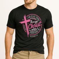 I Can Do All Things Through Christ Breast Cancer Awareness Cooling Performance Crew T-Shirt
