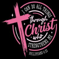I Can Do All Things Through Christ Breast Cancer Awareness Cooling Performance Crew T-Shirt