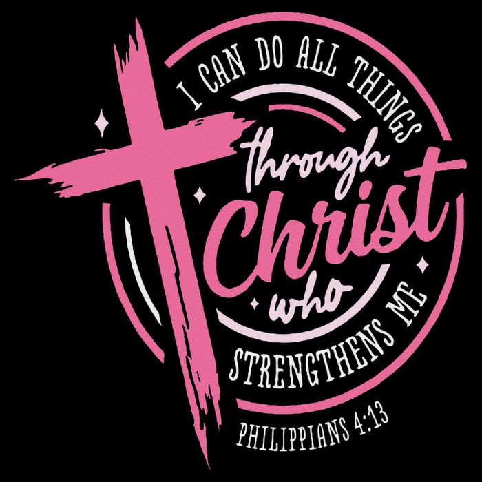 I Can Do All Things Through Christ Breast Cancer Awareness Cooling Performance Crew T-Shirt
