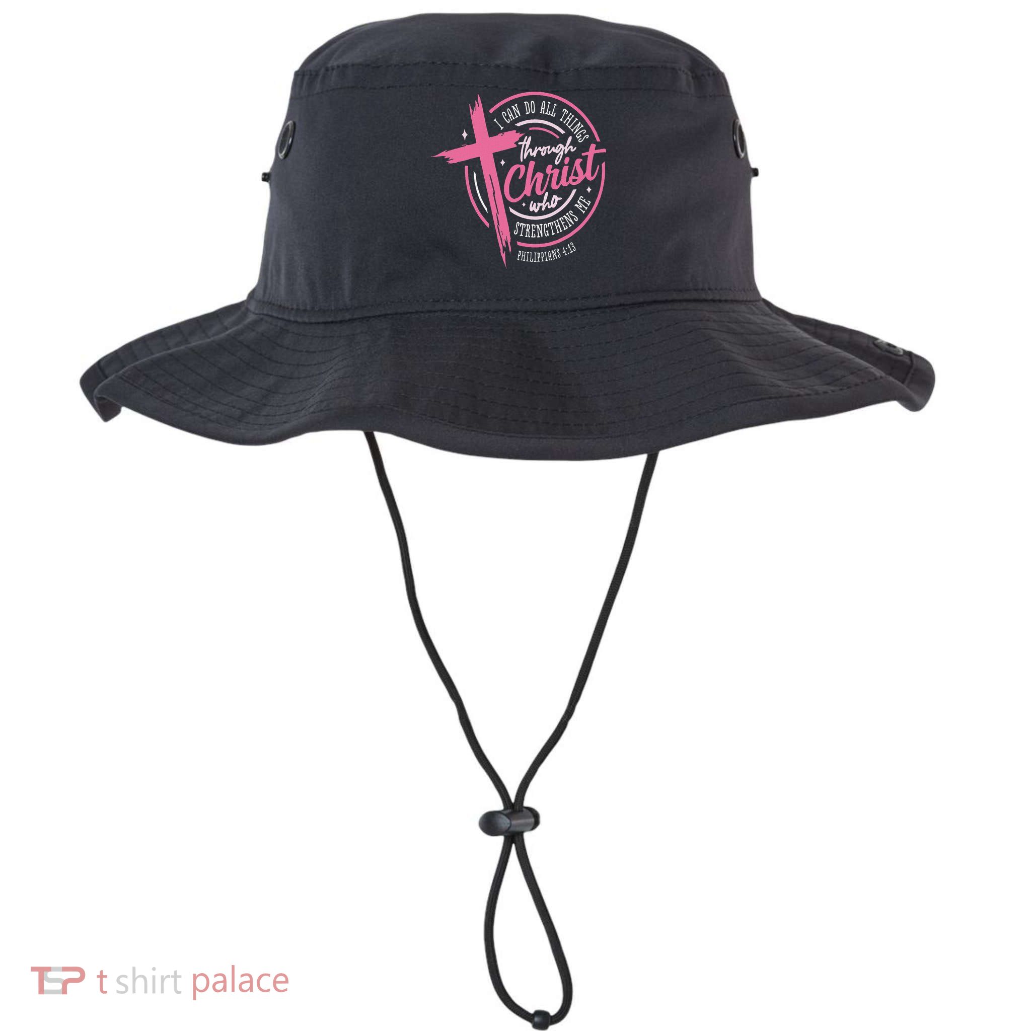 I Can Do All Things Through Christ Breast Cancer Awareness Bucket Hat