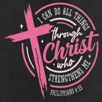 I Can Do All Things Through Christ Breast Cancer Awareness 11oz C Handle Ceramic Mug