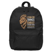 I Can Do All Things Through Christ Inspirational Belief 16 in Basic Backpack