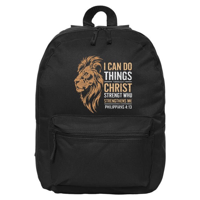 I Can Do All Things Through Christ Inspirational Belief 16 in Basic Backpack
